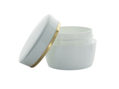 Tarro 50ml PP con anillo dorado en tapa